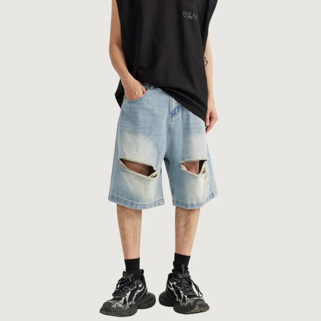 Street Ripped Denim Shorts