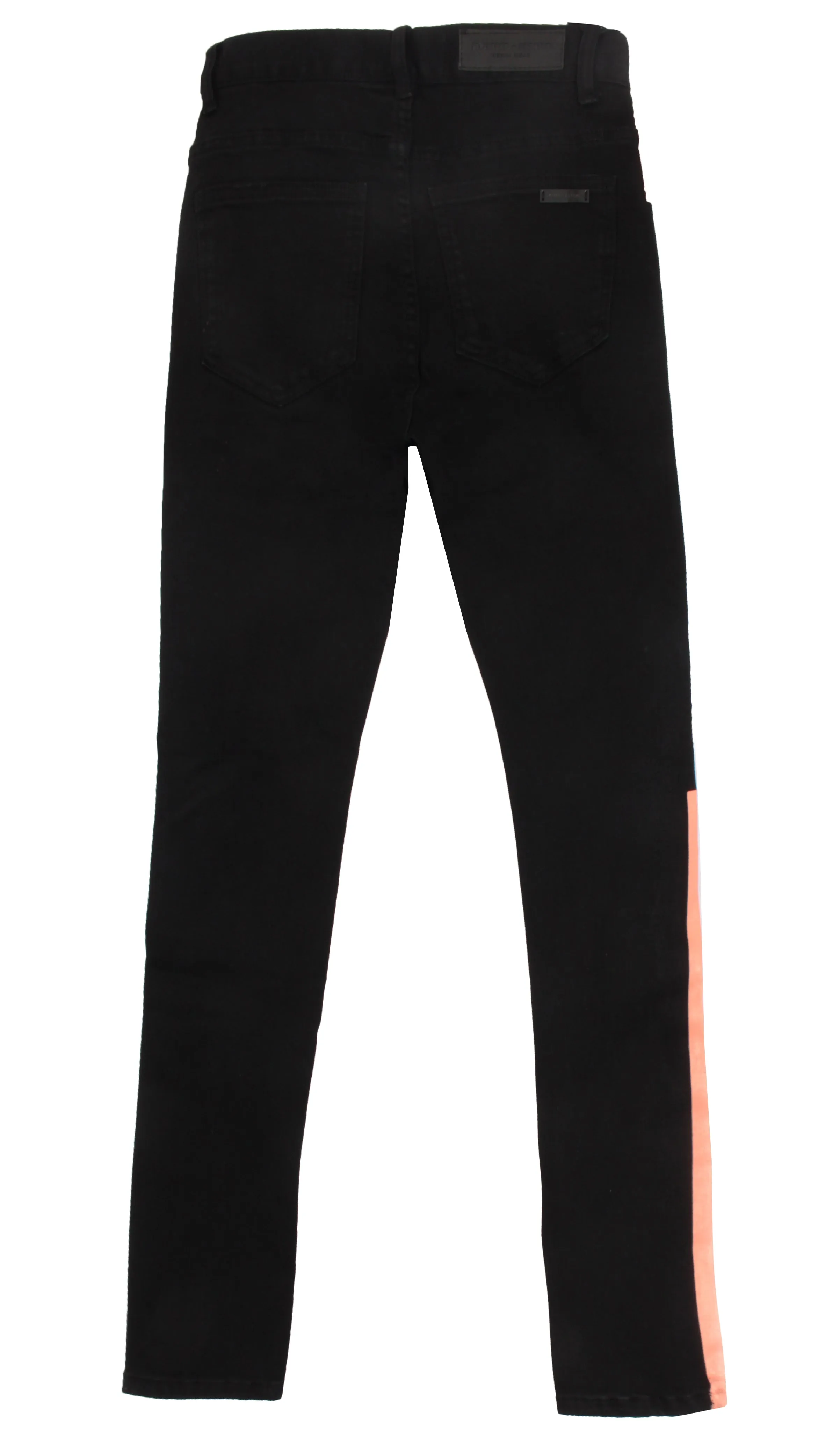 Striped Denim Black w/ Powder Pink