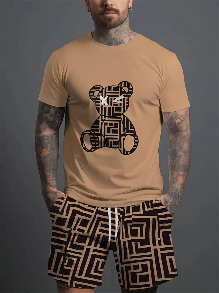 Summer Casual Men's T-shirt & Shorts Set