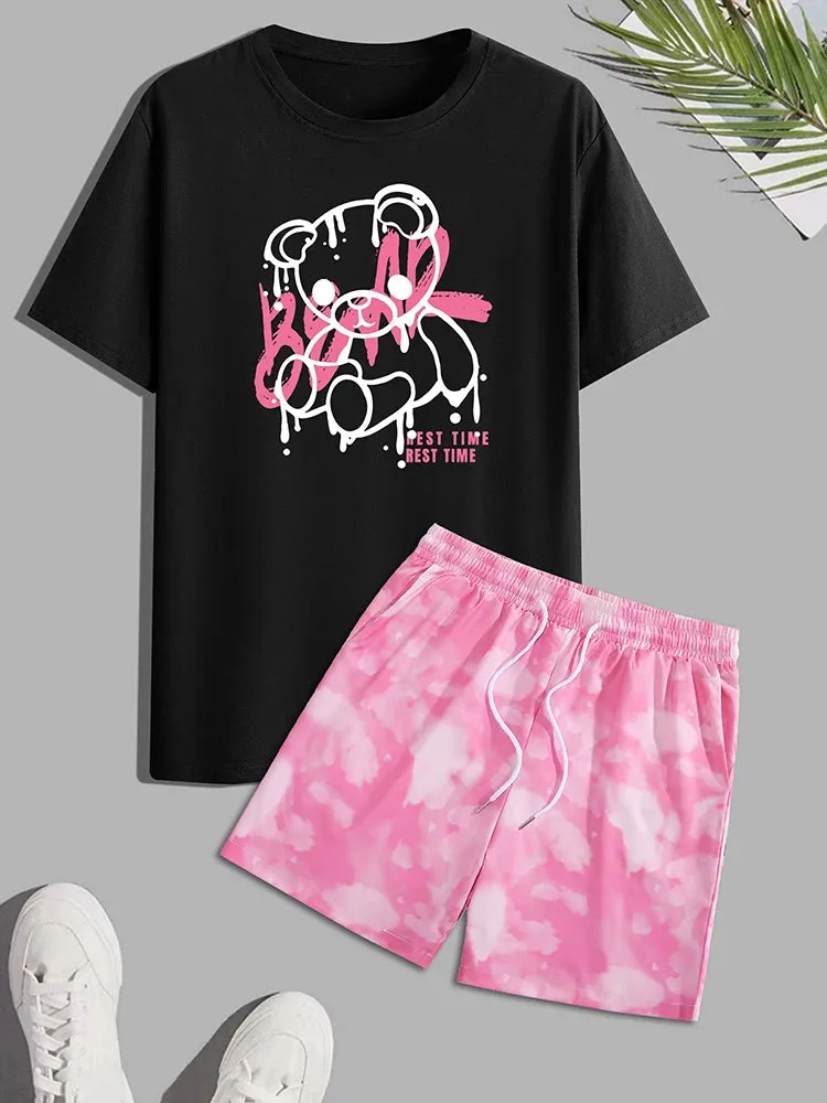 Summer Casual Men's T-shirt & Shorts Set