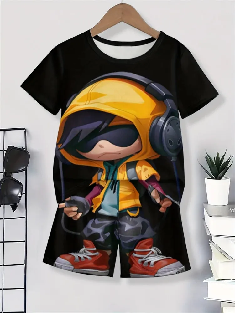 Summer Casual Men's T-shirt & Shorts Set