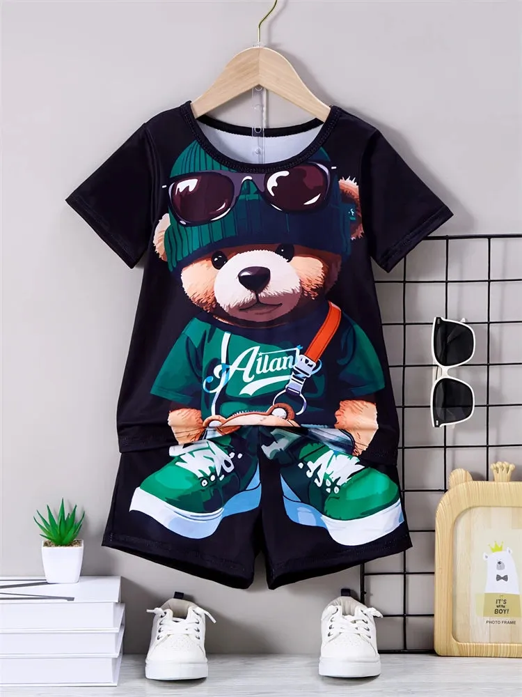Summer Casual Men's T-shirt & Shorts Set