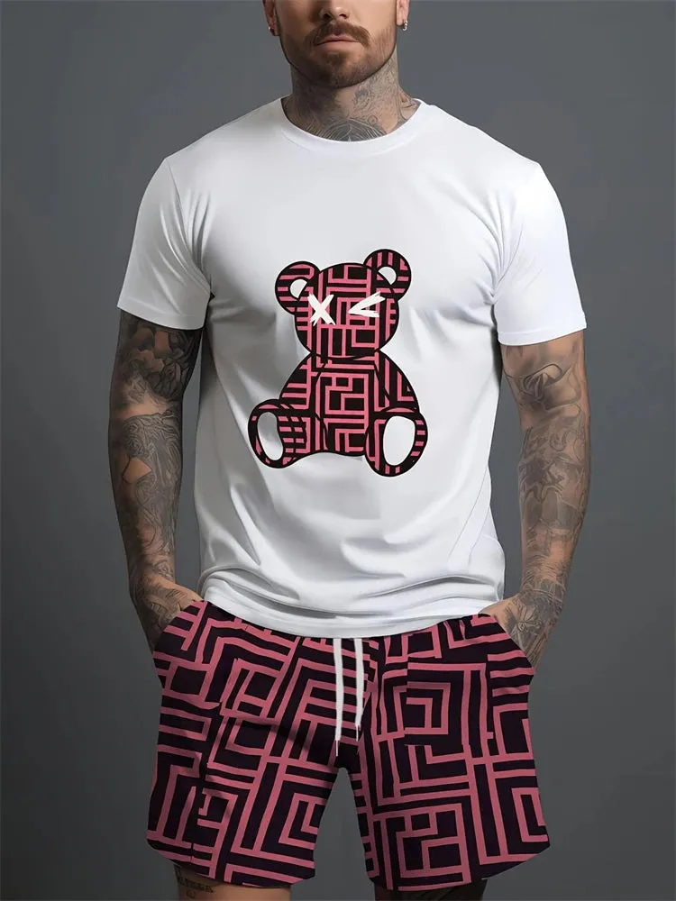 Summer Casual Men's T-shirt & Shorts Set