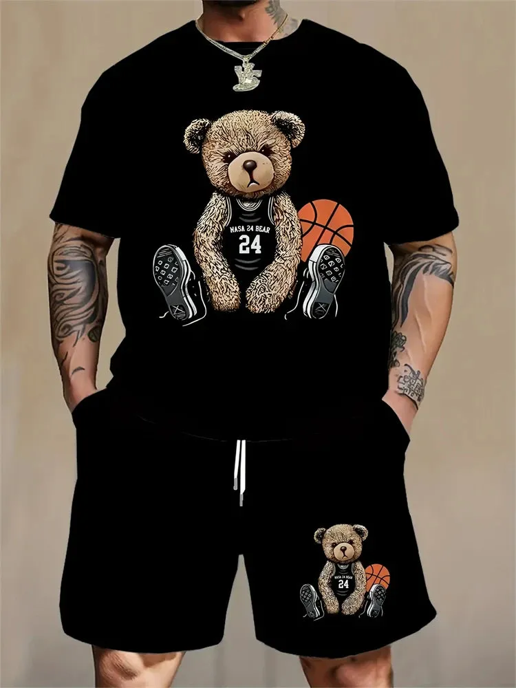 Summer Casual Men's T-shirt & Shorts Set