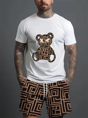 Summer Casual Men's T-shirt & Shorts Set
