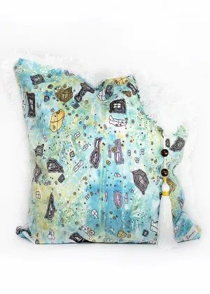 'Surreal Sky' large shag art pillow