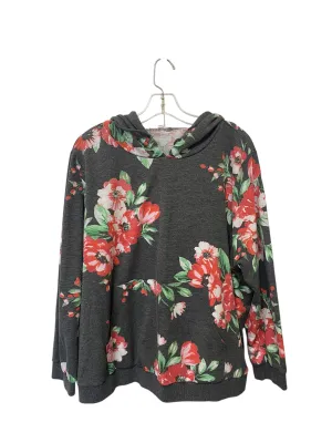 Sweatshirt Hoodie By Honey Punch In Floral Print, Size: 2x