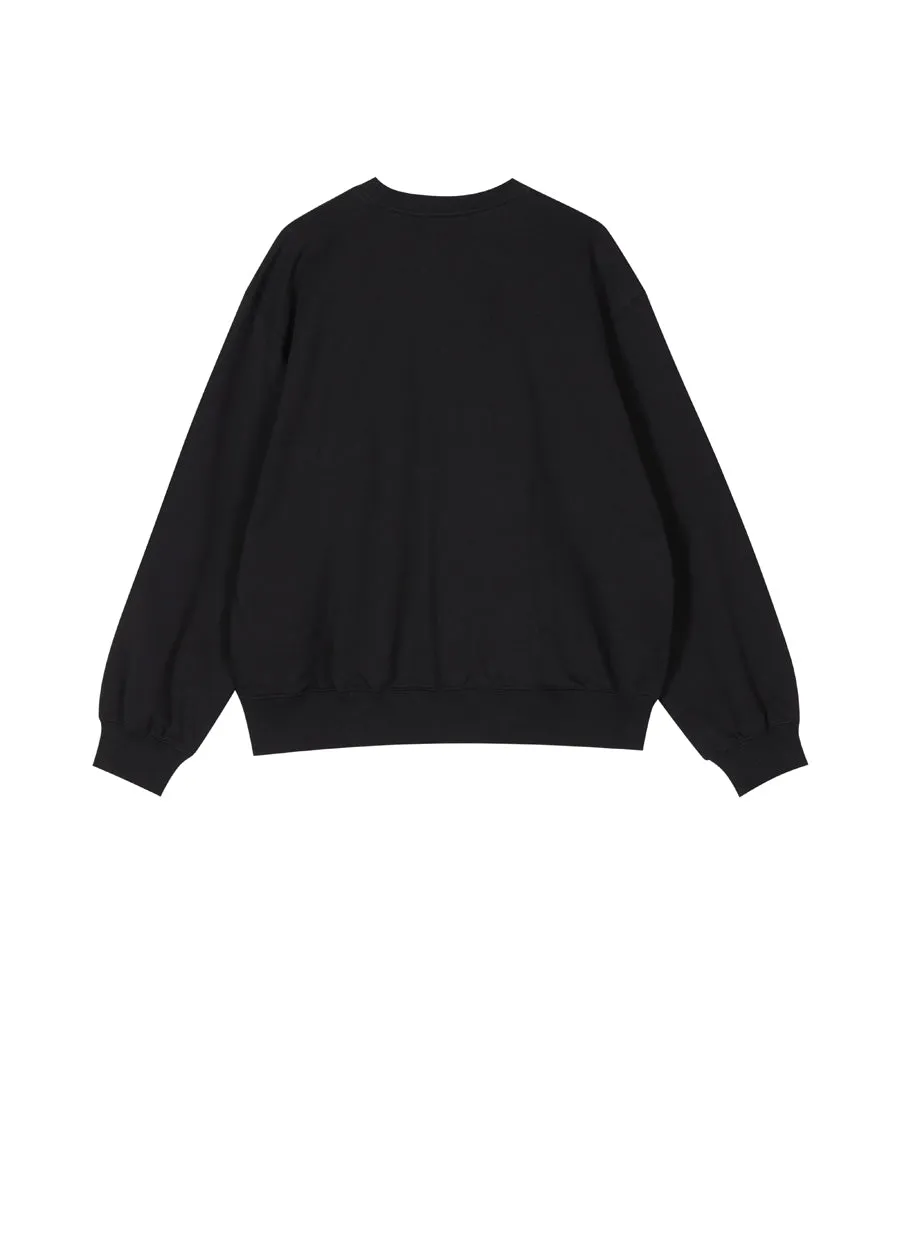 Sweatshirt / JNBY Fun Smile Pattern Loose Fit Round Neck Pullover Sweatshirt(100% cotton)