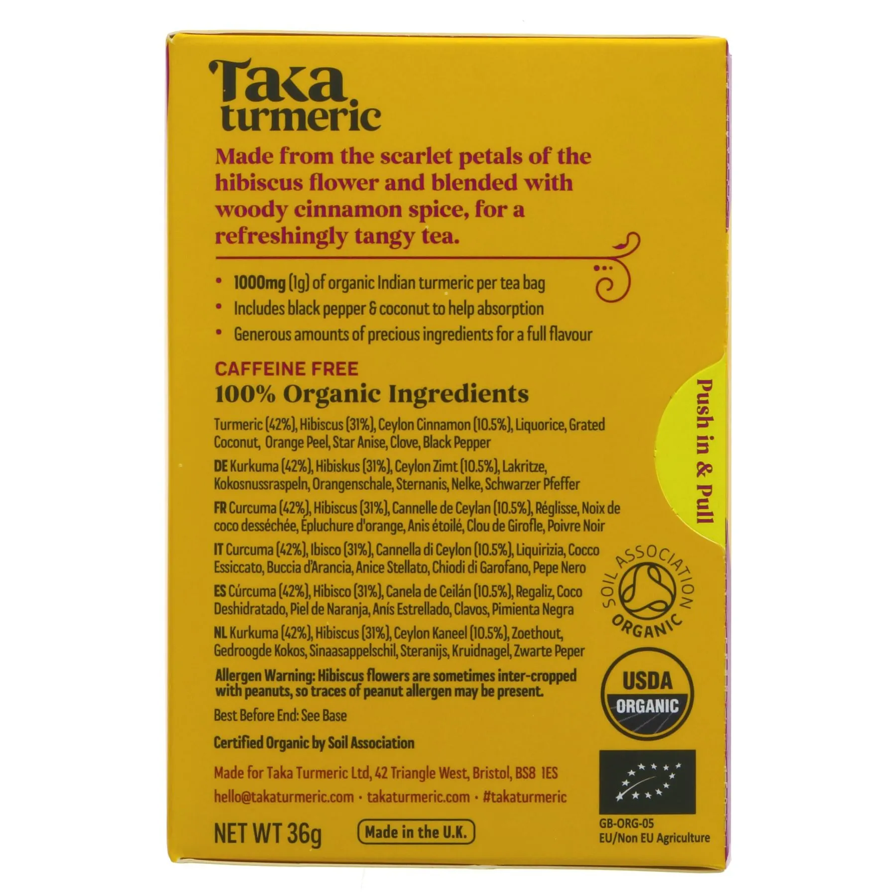 Taka | Hibiscus Cinnamon Turmeric | 15 bags