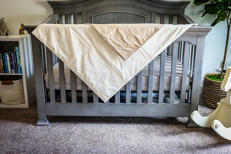 Tan and Natural Baby 100% Cotton Quilt