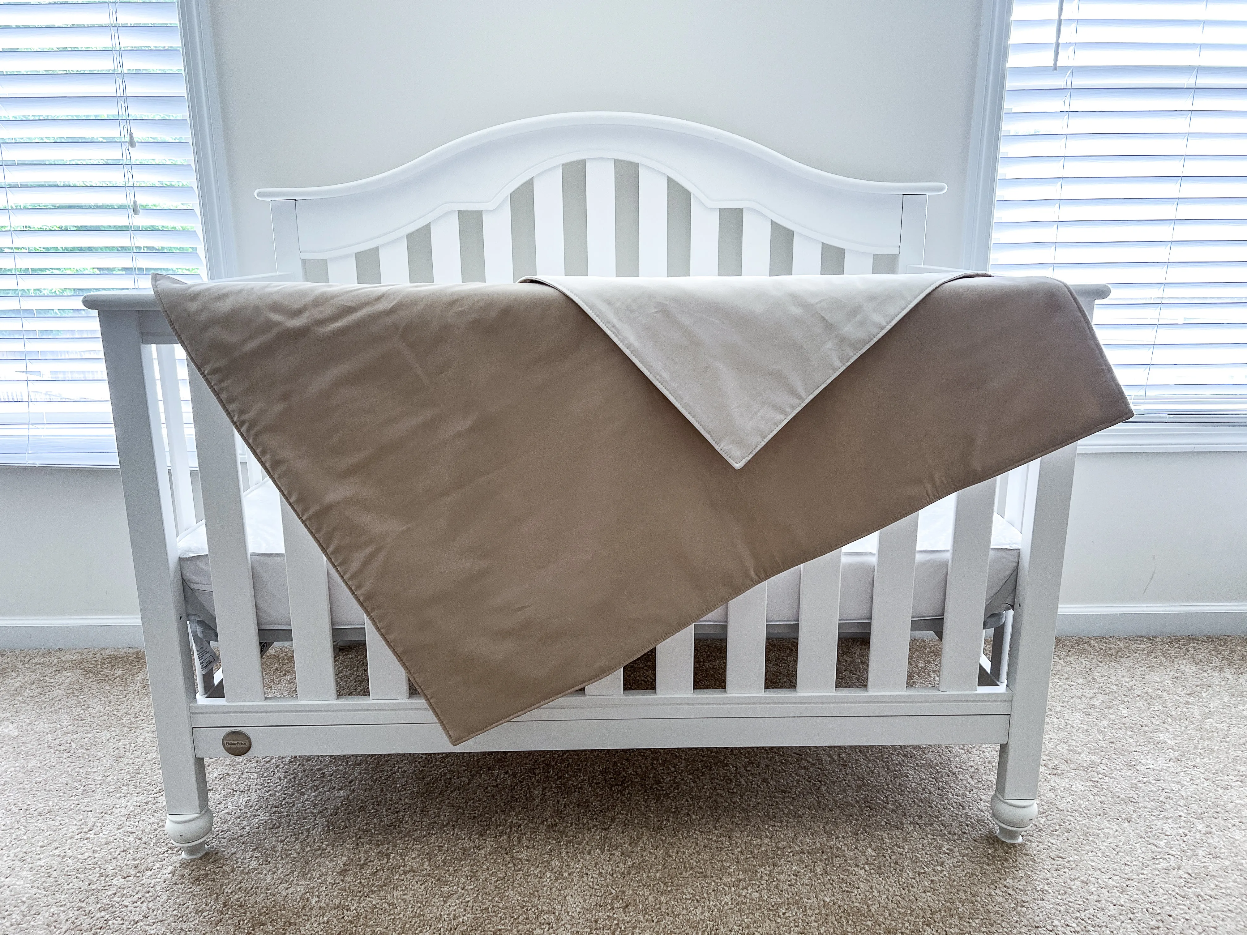 Tan and Natural Baby 100% Cotton Quilt
