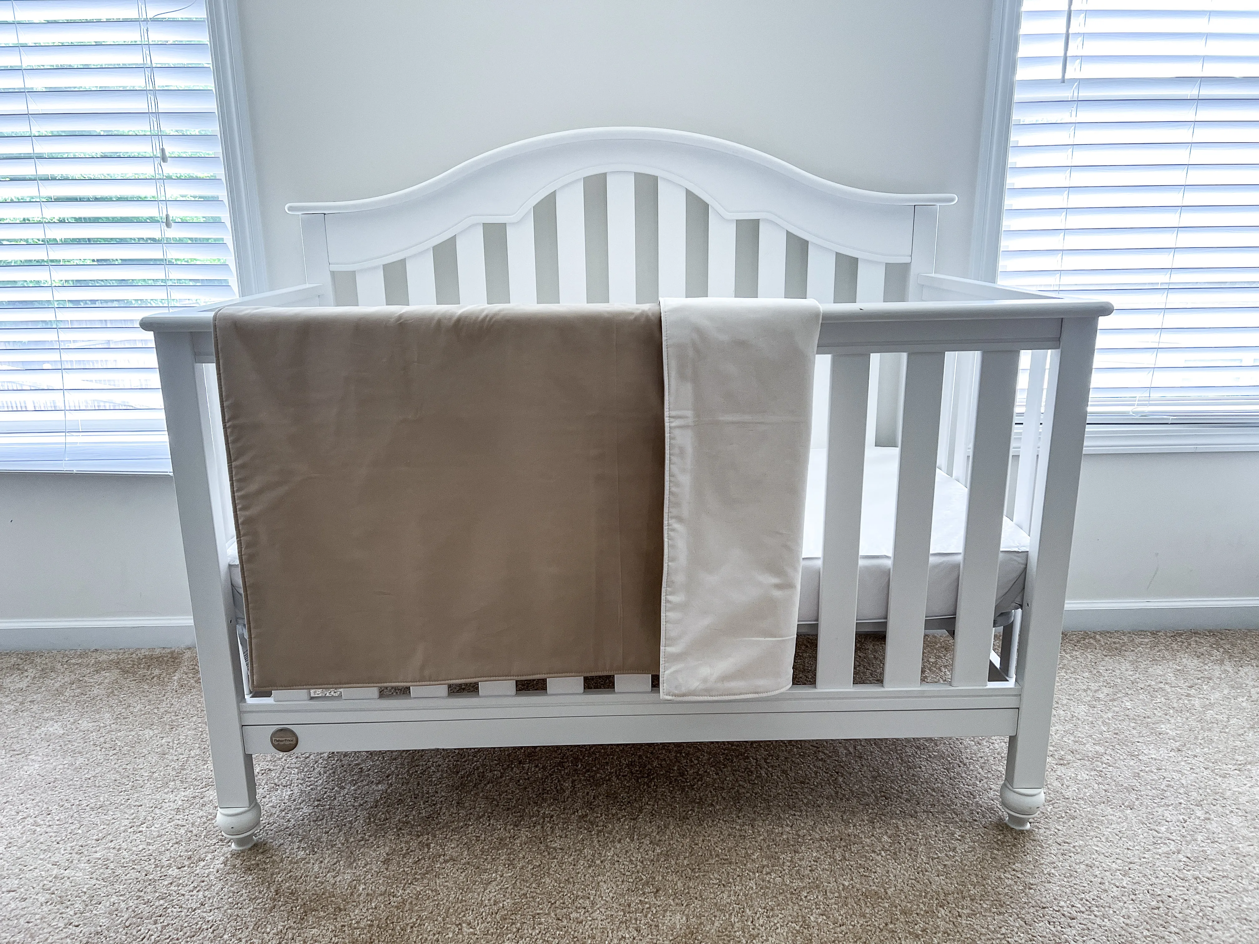 Tan and Natural Baby 100% Cotton Quilt