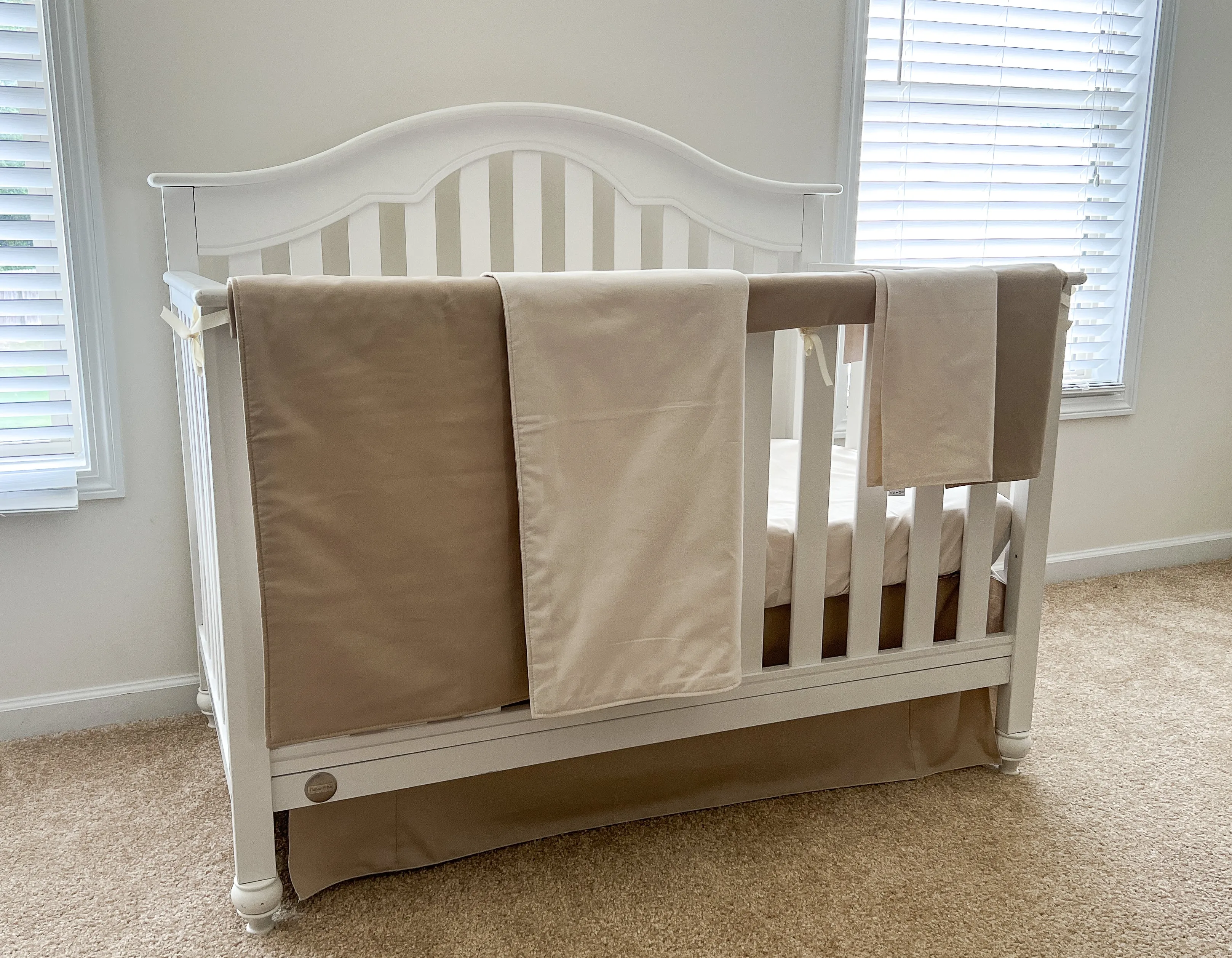 Tan and Natural Baby 100% Cotton Quilt