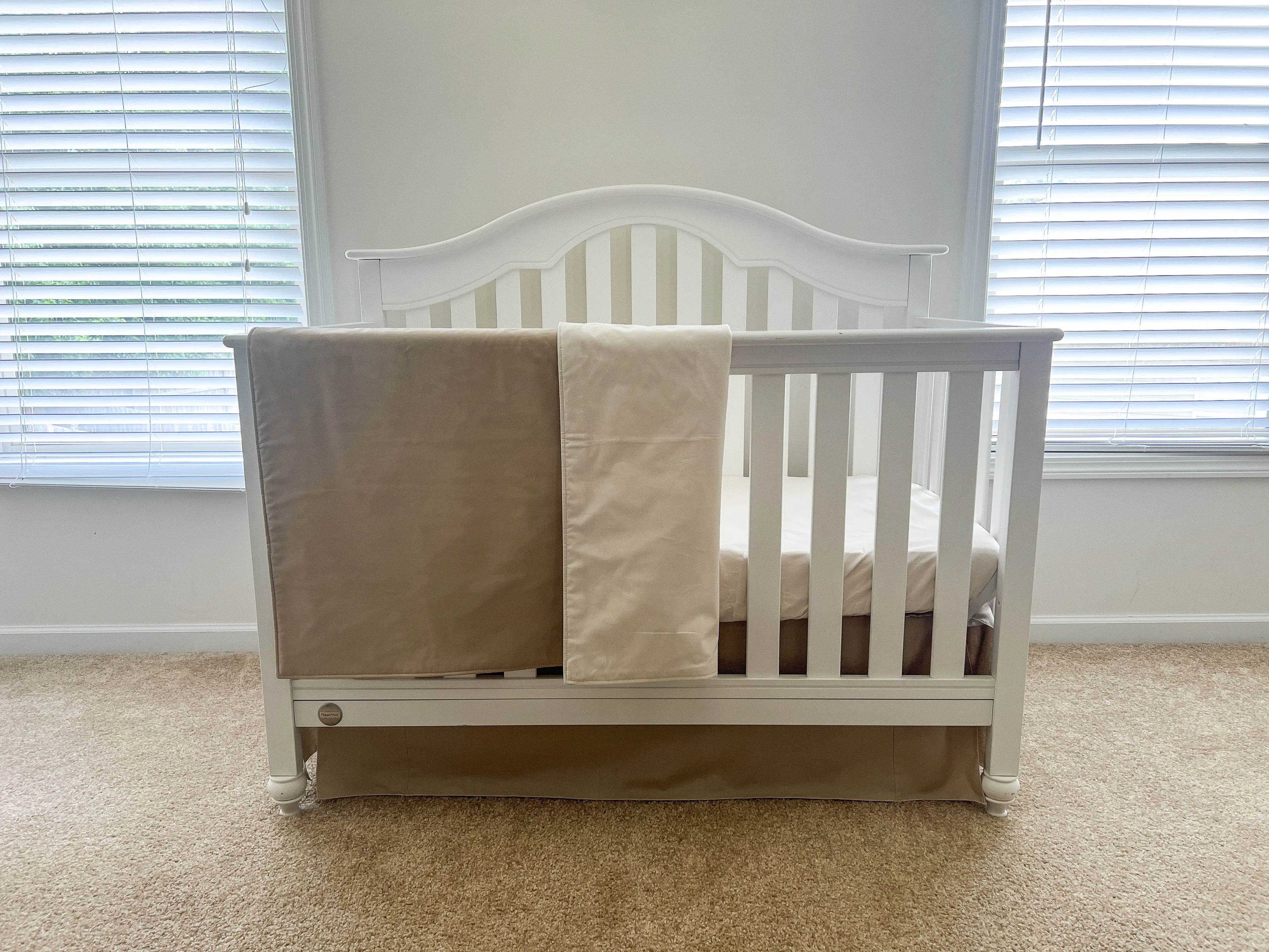 Tan and Natural Baby 100% Cotton Quilt