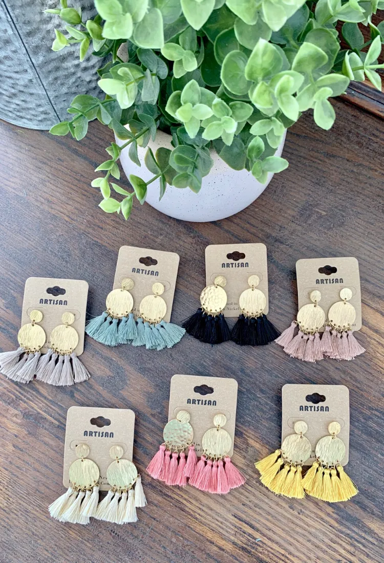 Tassel Coin Earrings