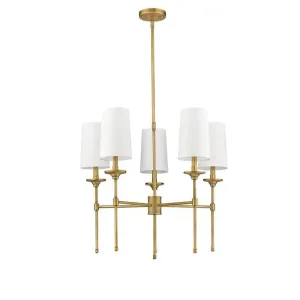 Teddy 5 - Light Candle Chandelier with Shades