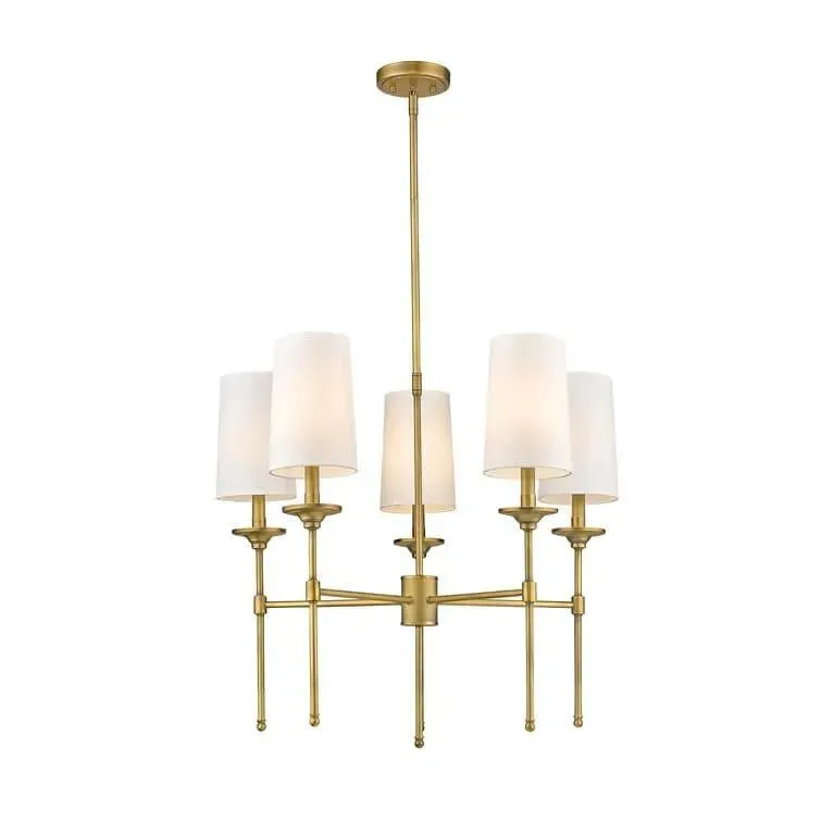 Teddy 5 - Light Candle Chandelier with Shades