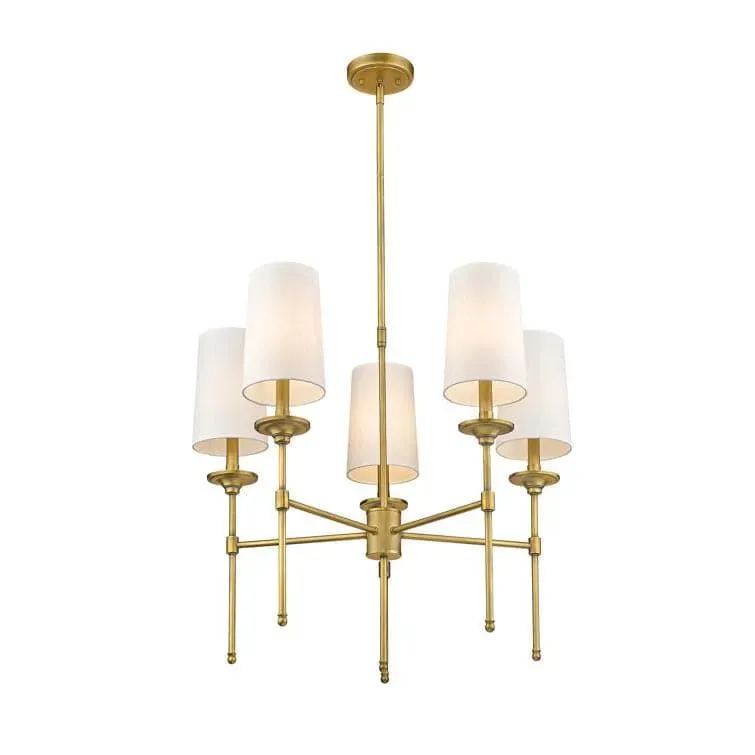 Teddy 5 - Light Candle Chandelier with Shades
