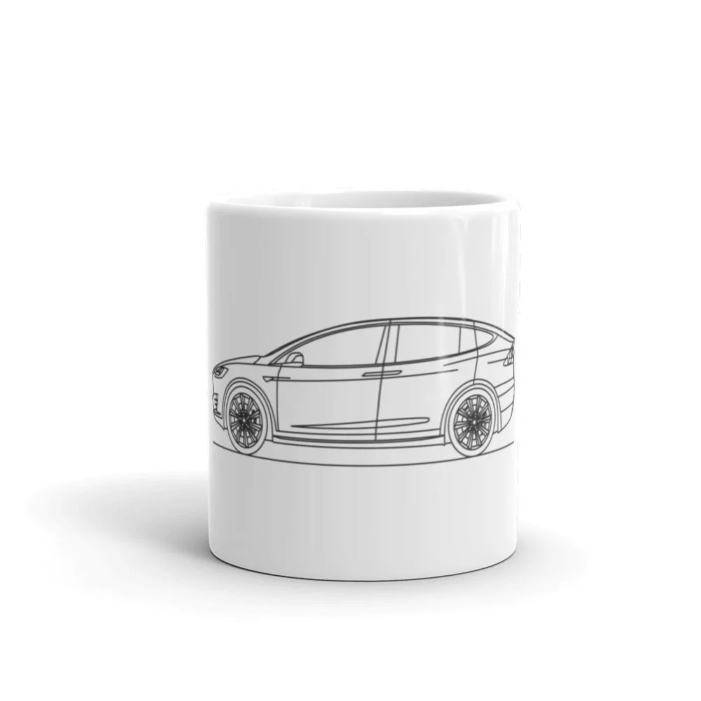 Tesla Model X Silhouette Mug
