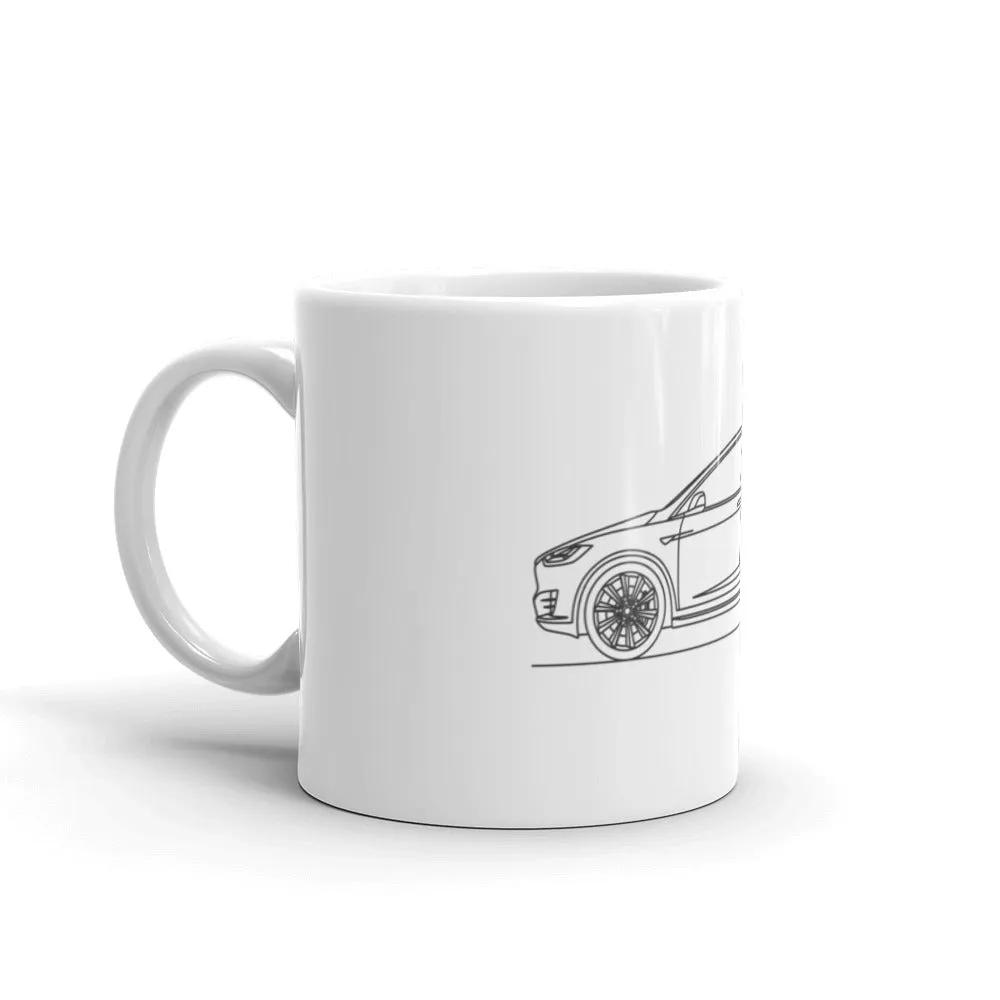 Tesla Model X Silhouette Mug
