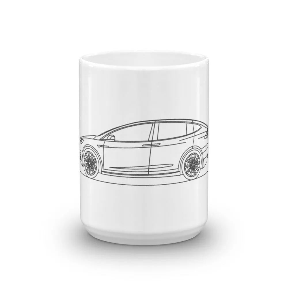 Tesla Model X Silhouette Mug