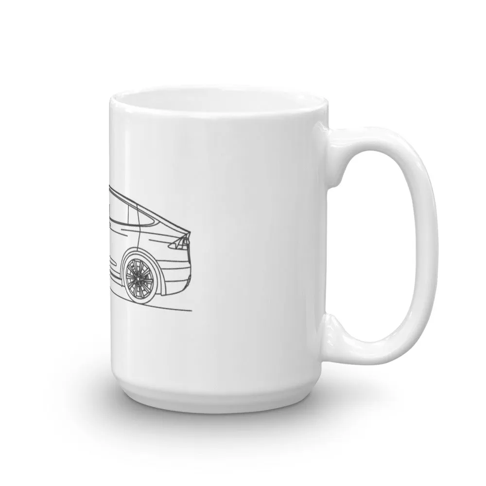 Tesla Model X Silhouette Mug