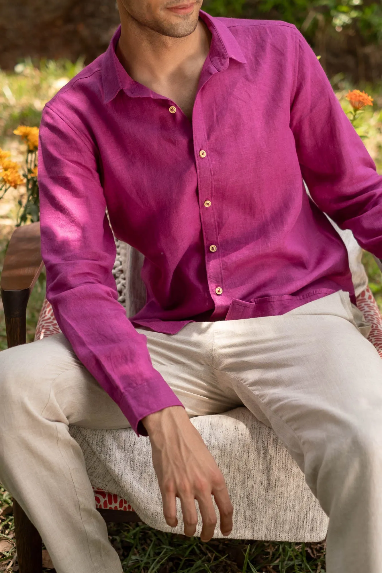 The Linen Pocketless Shirt