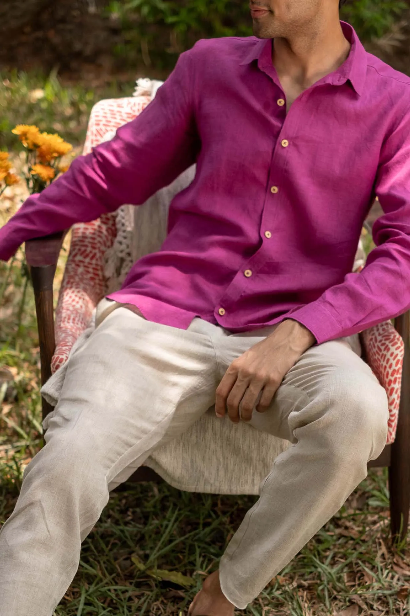 The Linen Pocketless Shirt
