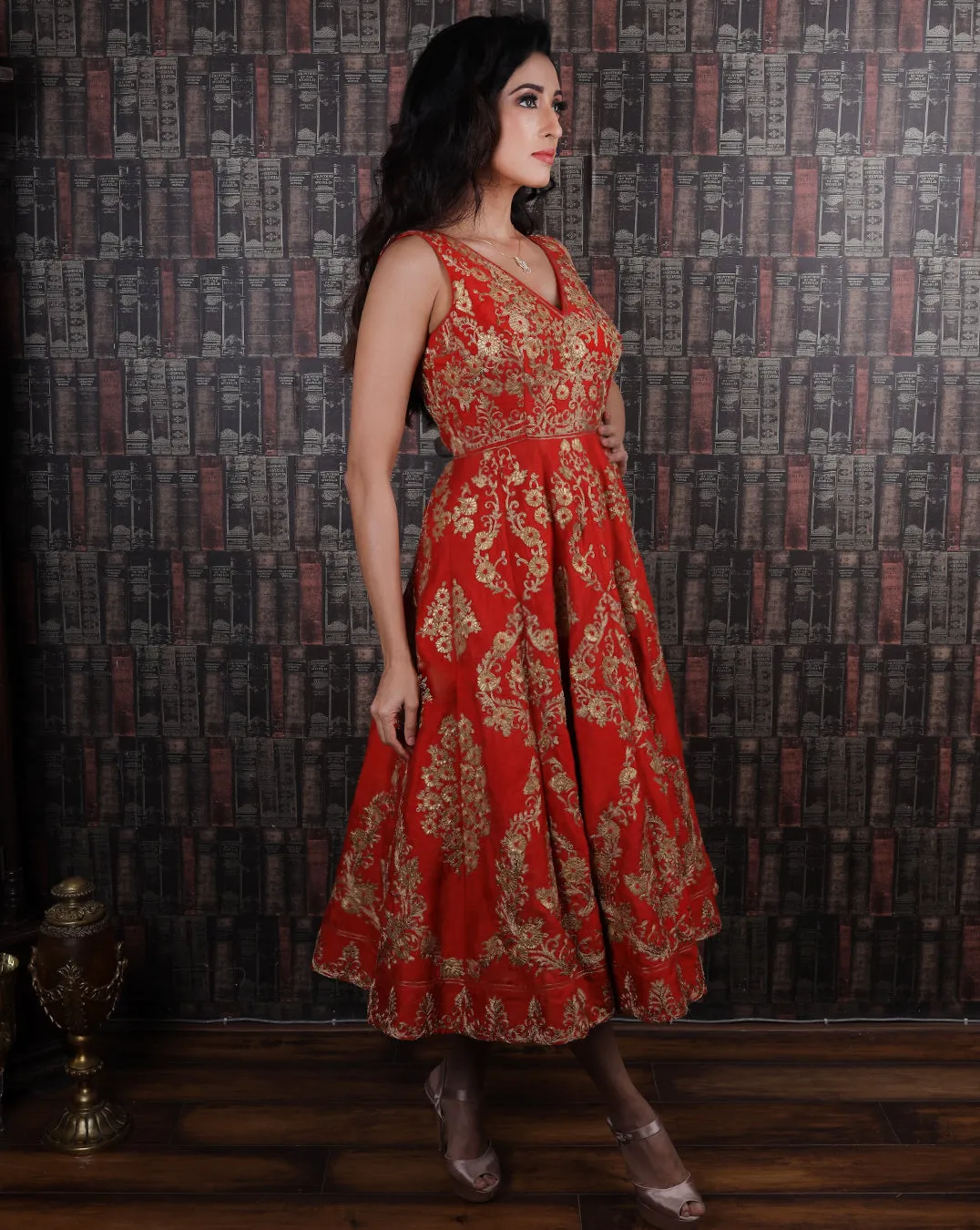 The Red Embroidered Dress