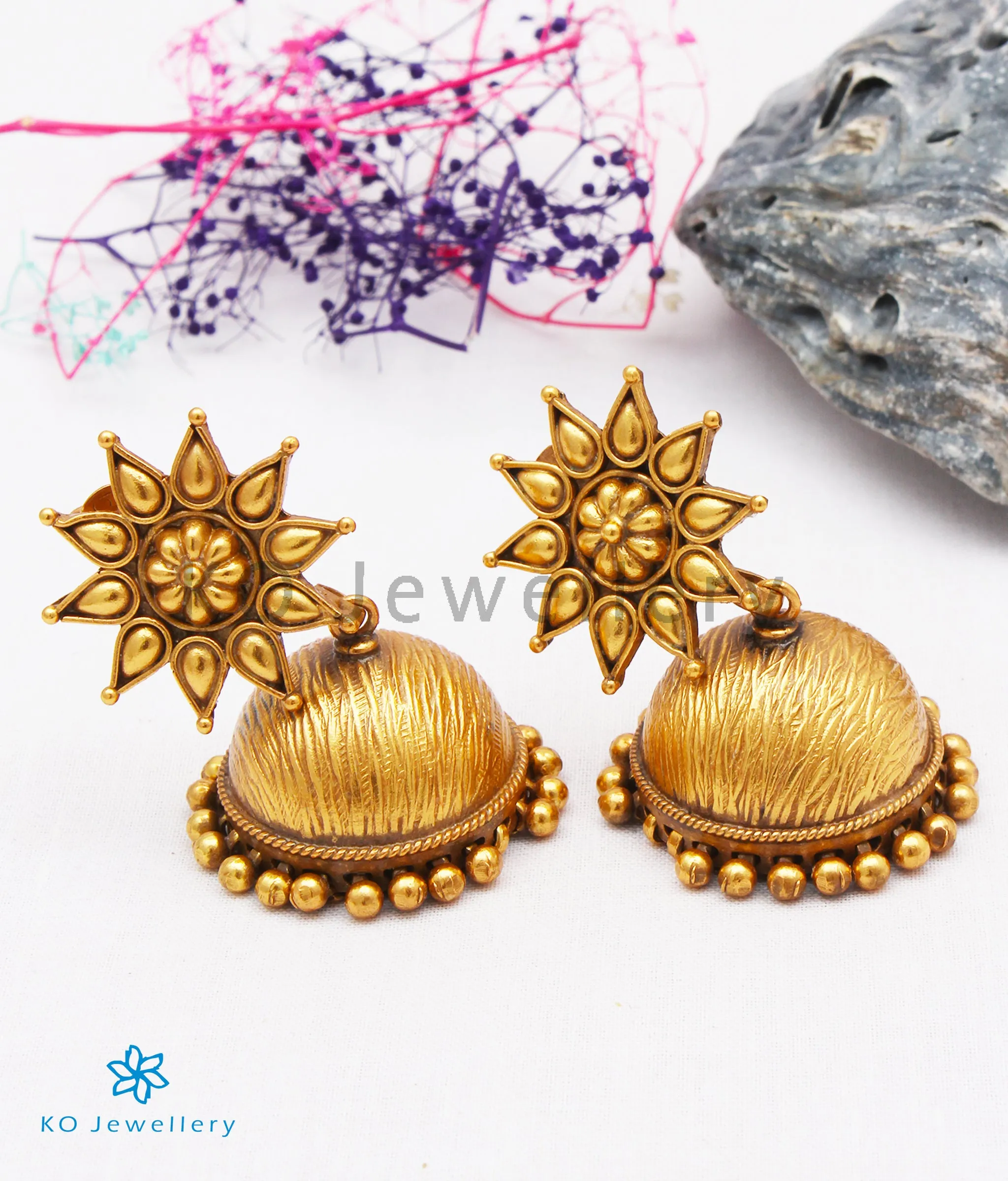 The Vihas Silver Jhumka