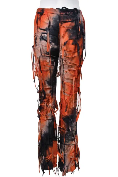 Tie-Dye Tassel Beggar American Pants