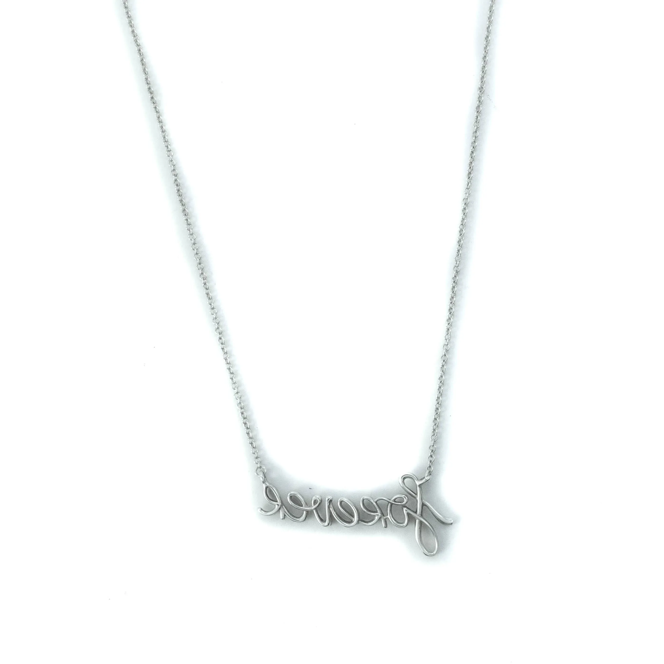 Tiffany & Co Paloma Picasso Graffiti Forever Sterling Silver Pendant Necklace - 16"