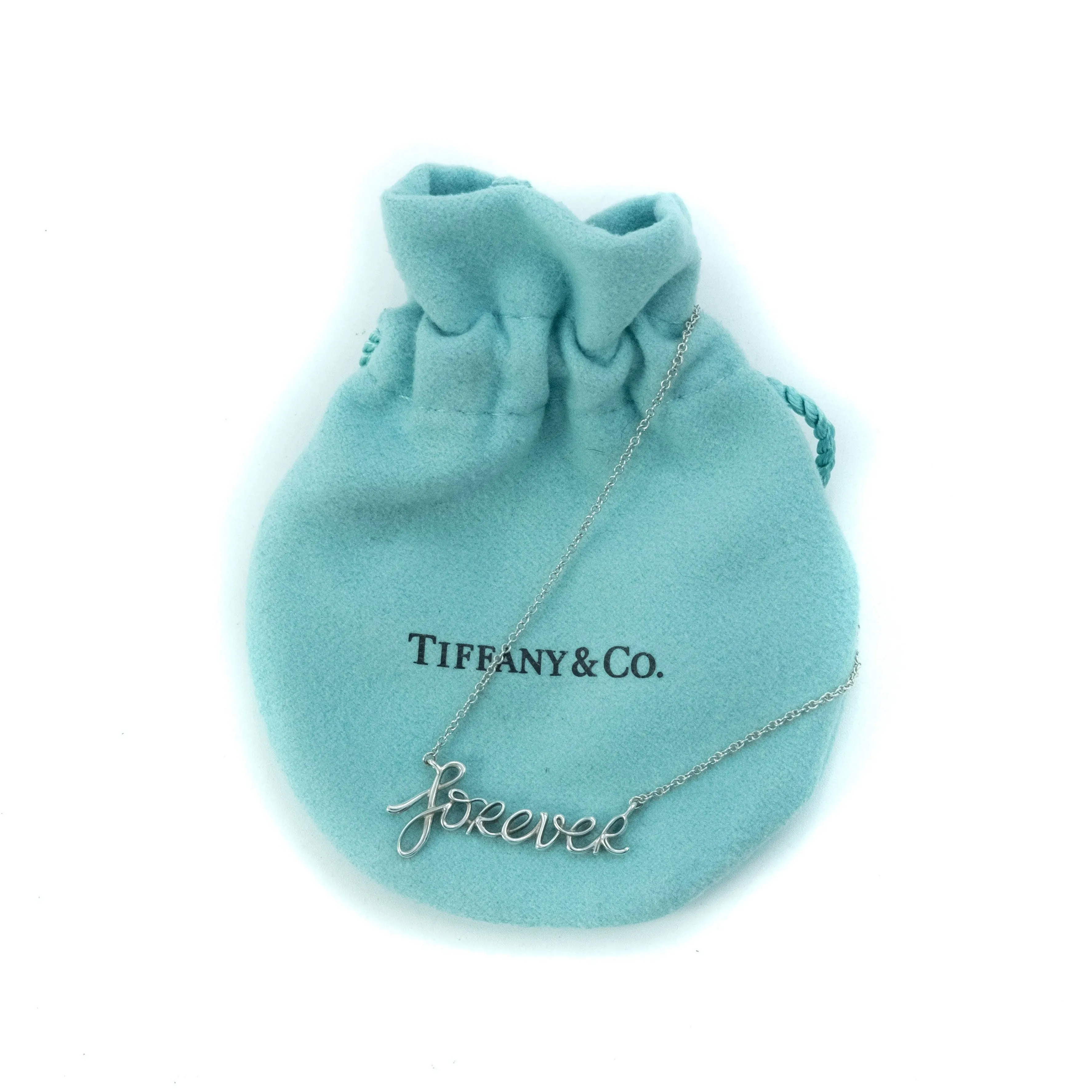 Tiffany & Co Paloma Picasso Graffiti Forever Sterling Silver Pendant Necklace - 16"