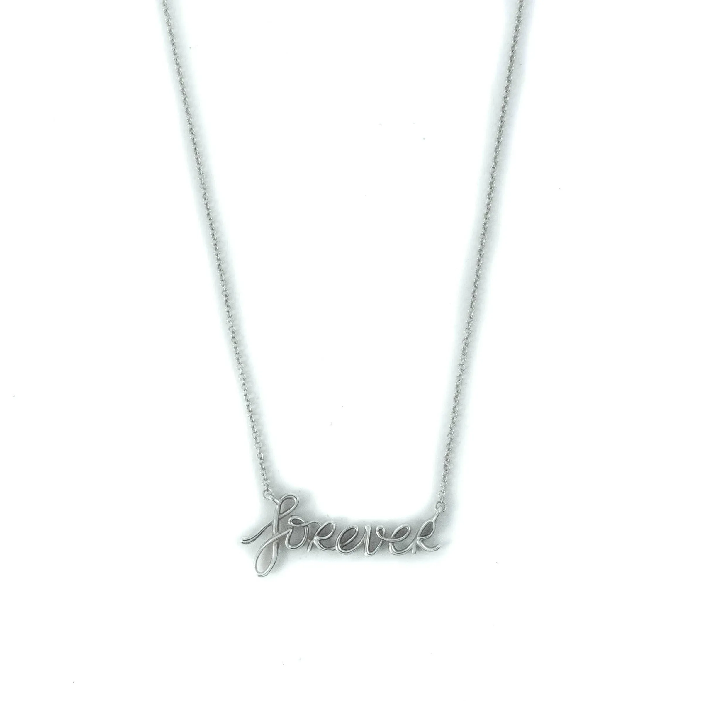 Tiffany & Co Paloma Picasso Graffiti Forever Sterling Silver Pendant Necklace - 16"