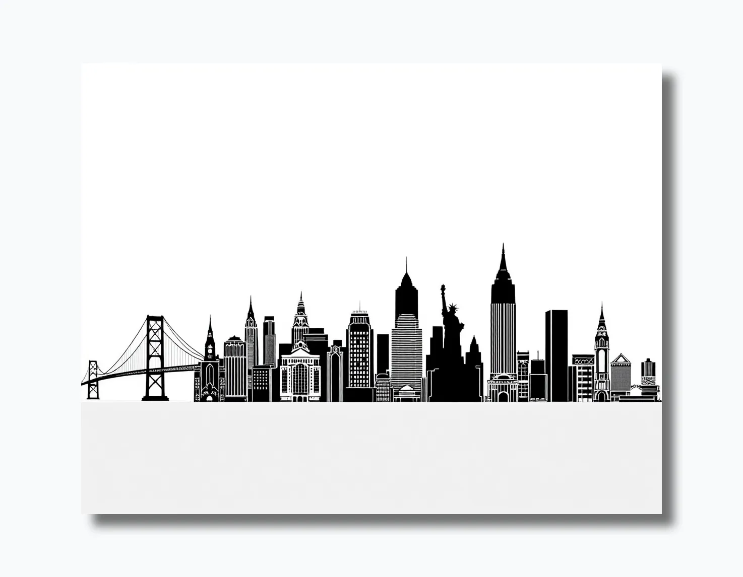 Timeless City Silhouettes Wall Art Poster