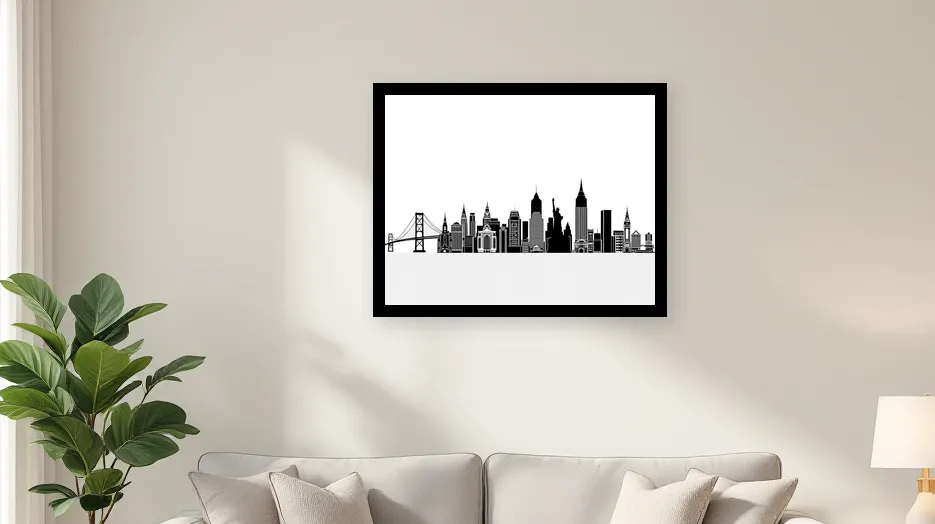 Timeless City Silhouettes Wall Art Poster