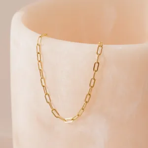 Tiny Paperclip Chain Bracelet