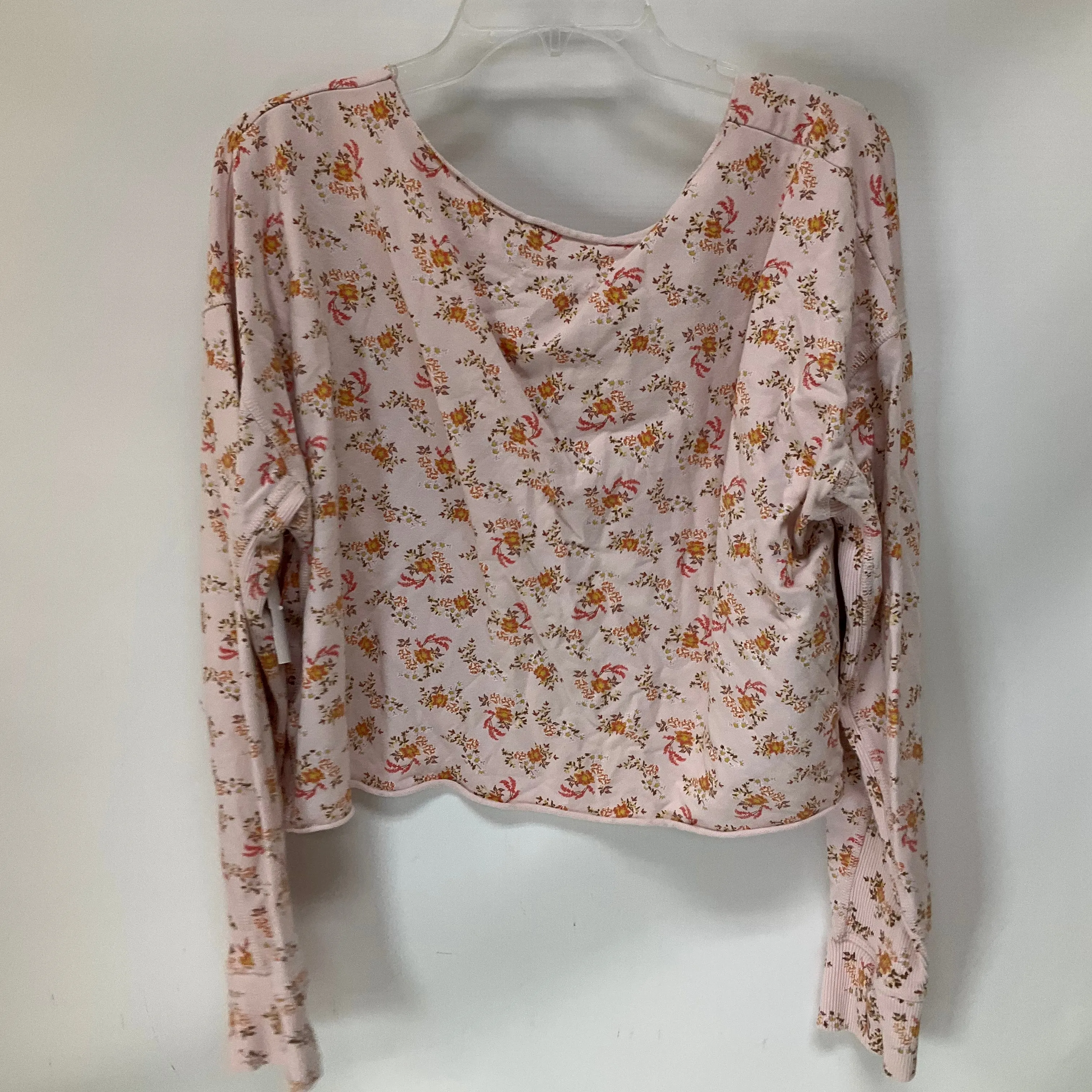 Top Long Sleeve By Aerie In Floral Print, Size: L