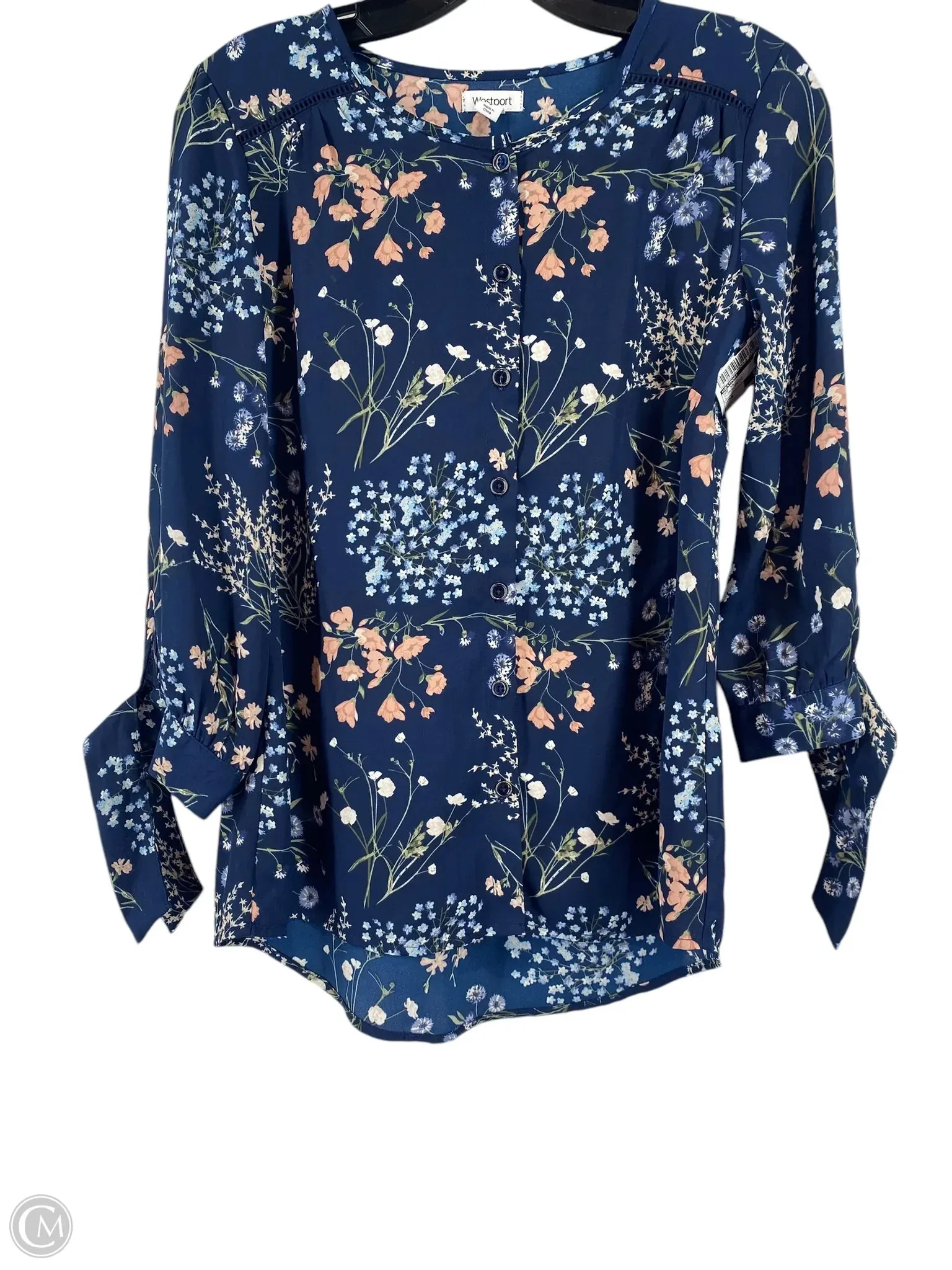 Top Short Sleeve By Westport In Floral Print, Size: S