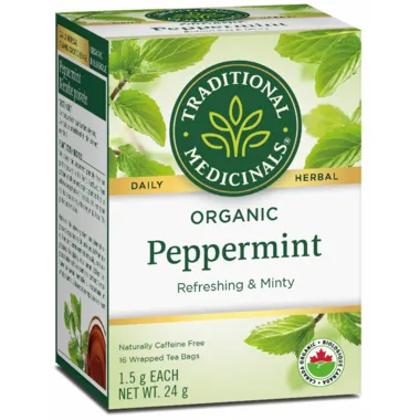 Traditional Medicinals Organic Peppermint Tea 16 Tea Bags