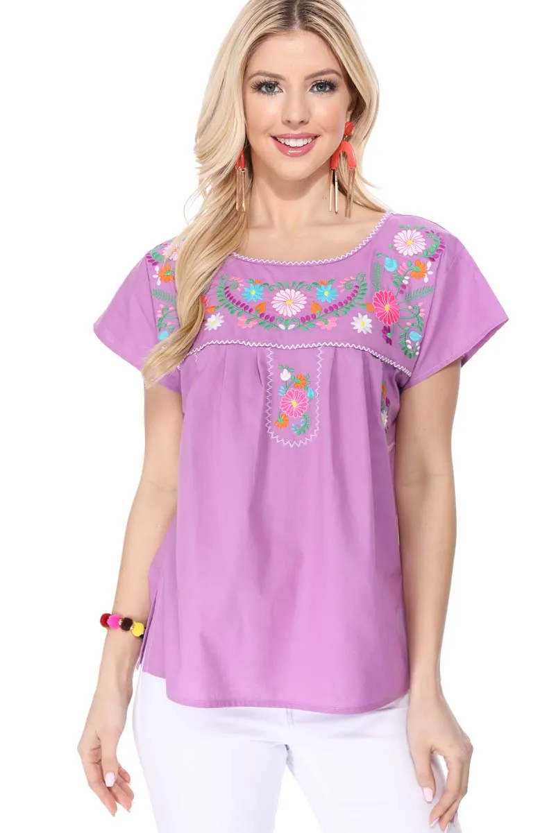 Traditional Mexican Women Blouse S-M-L-XL-2XL-3XL