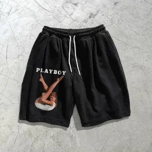 Trendy street style sports shorts print
