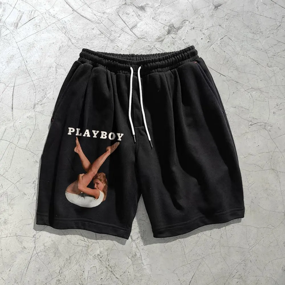 Trendy street style sports shorts print