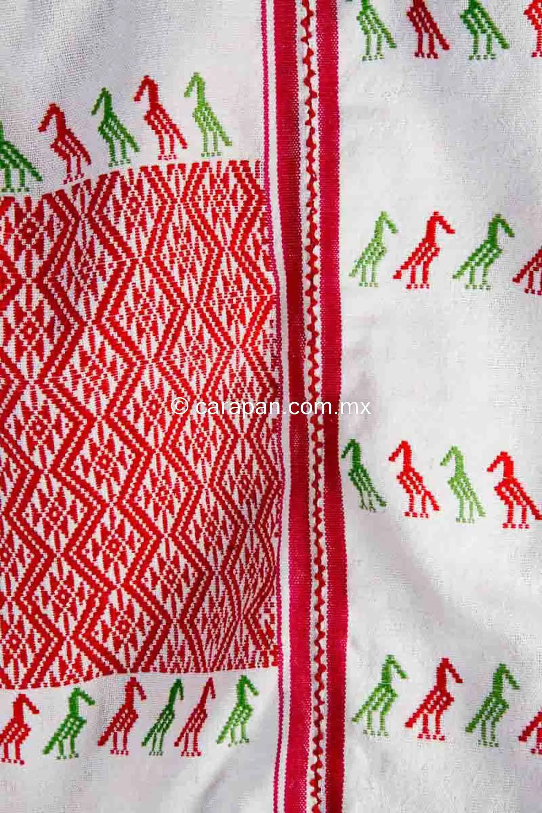 Tricolor Huipil Dress Textile Backstrap Loomed in Guerrero