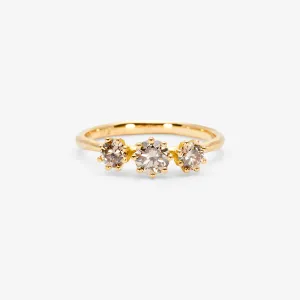Triple Brown Diamond Blooming Ring | R19001BR