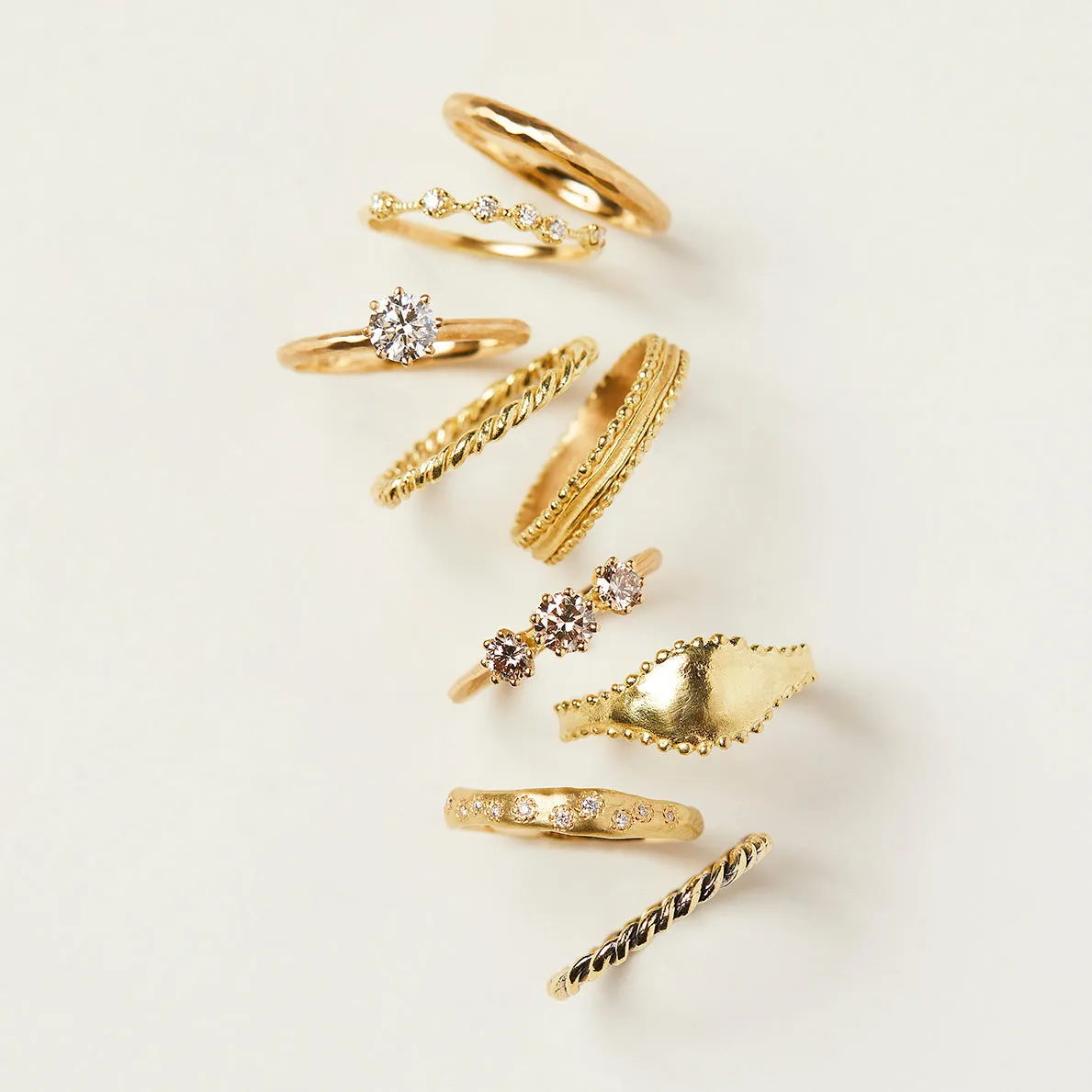 Triple Brown Diamond Blooming Ring | R19001BR