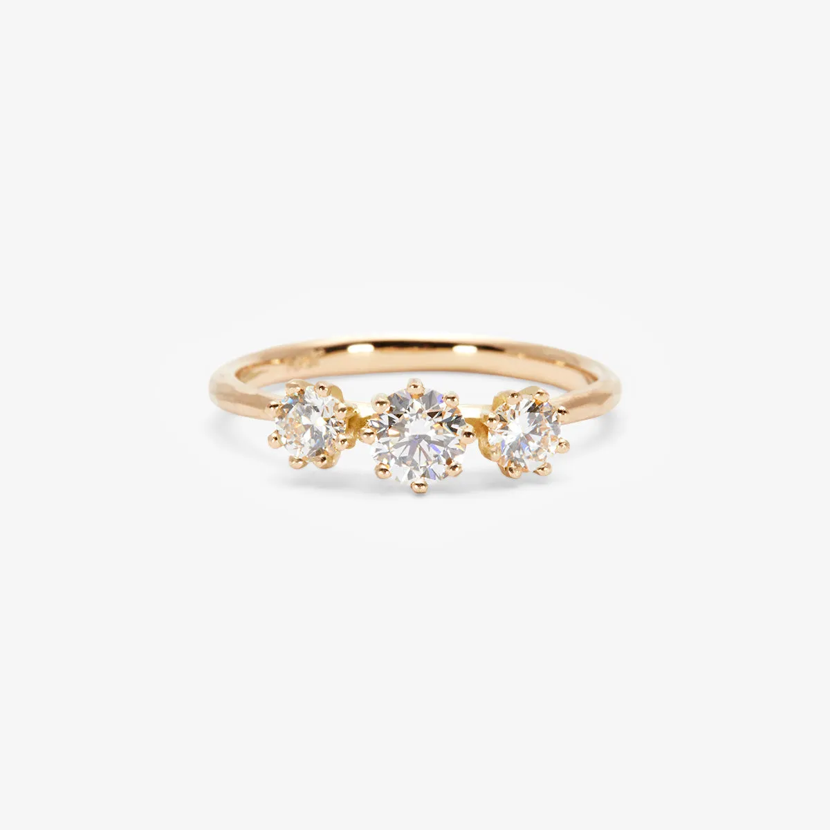 Triple White Diamond Blooming Ring | R19001W