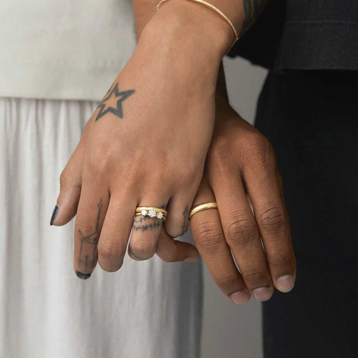Triple White Diamond Blooming Ring | R19001W