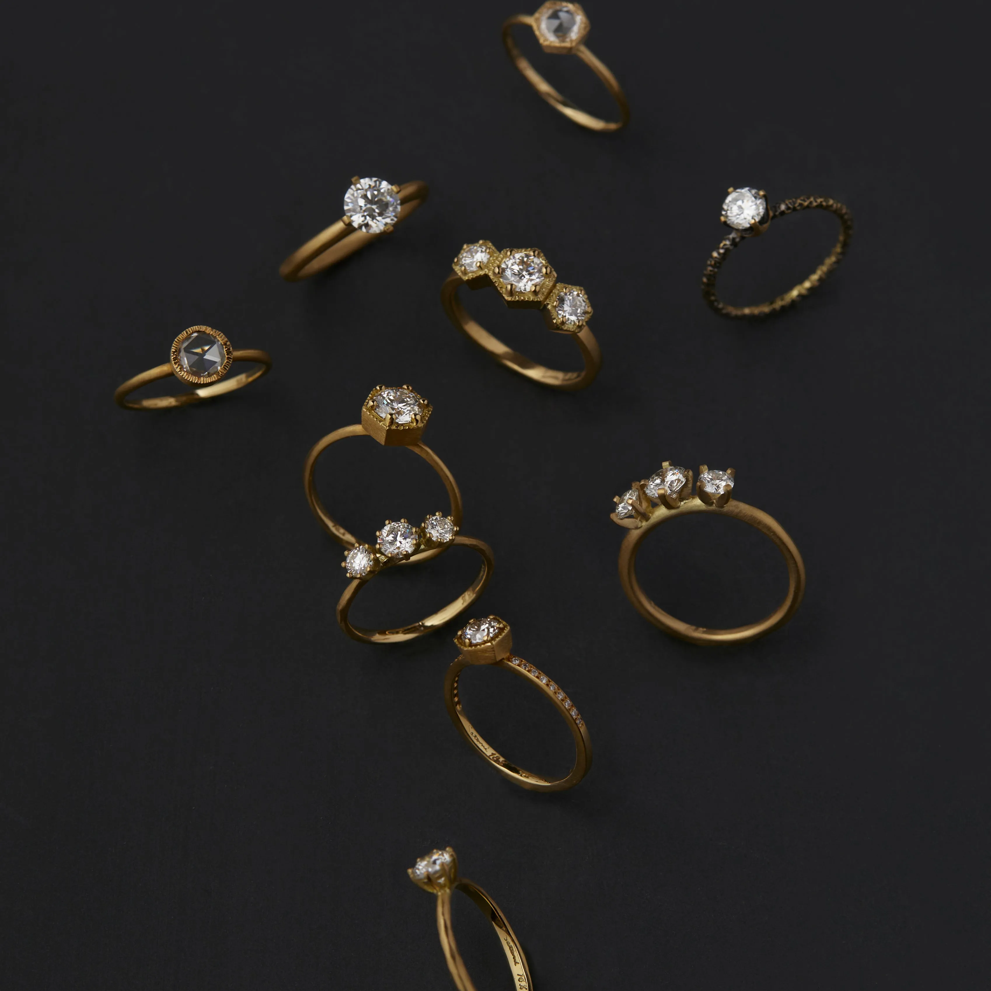 Triple White Diamond Blooming Ring | R19001W
