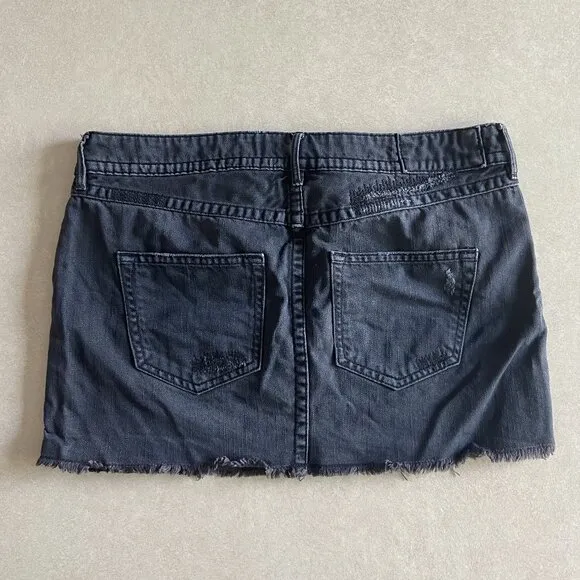 Trish Summerville for H&amp;M Dragon Tattoo Denim Mini Skirt